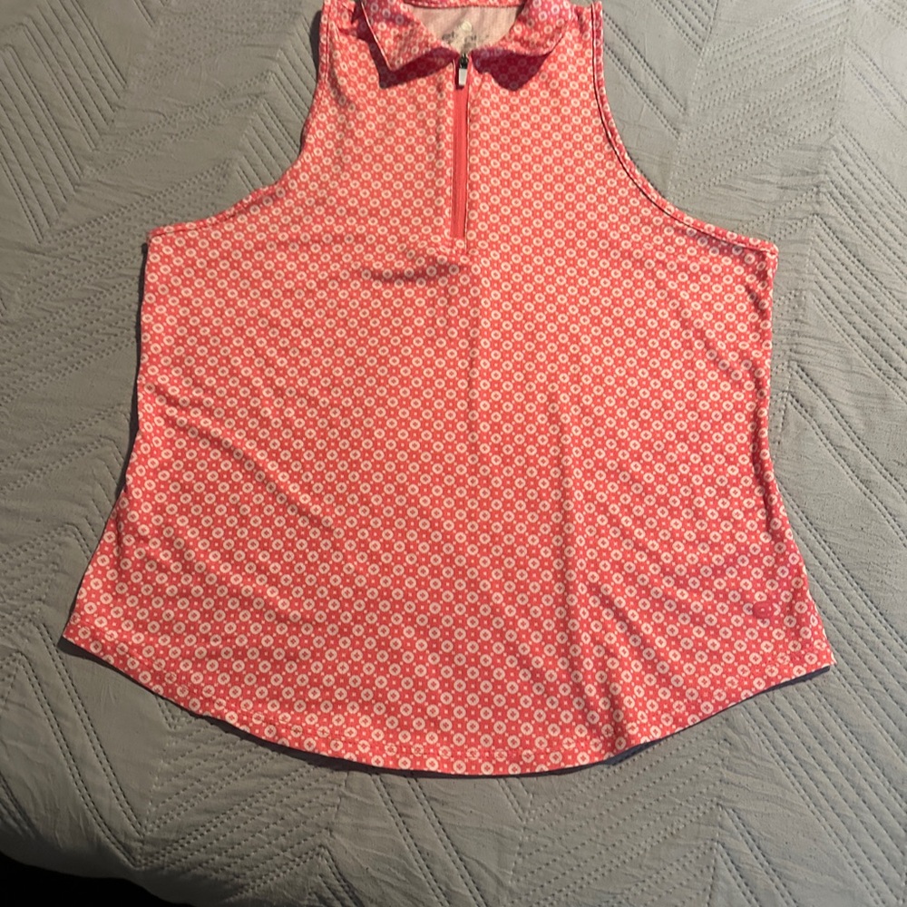 Etonic Women's Sleeveless Zip-Up Top - Pink Floral